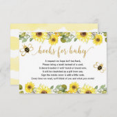 Carte D'accompagnement Baby shower d'abeilles demande inserts fille bébé (Devant / Derrière)