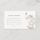 Carte D'accompagnement Baby shower d'affichage Botanique Fleur sauvage Li (Devant)