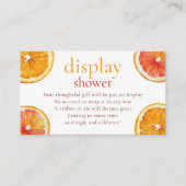 Carte D'accompagnement Baby shower d'affichage des tranches orange Little (Devant)