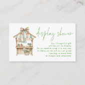 Carte D'accompagnement Baby shower d'affichage du marché En vichy fermier (Devant)