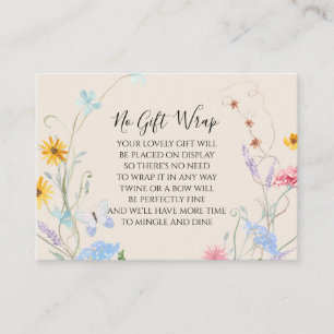 Carte D'accompagnement Baby shower d'affichage Floral fleur sauvage