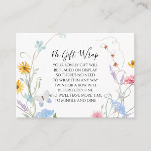 Carte D'accompagnement Baby shower d'affichage Floral Fleur sauvage Aquar