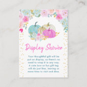 Carte D'accompagnement Baby shower d'affichage floral Pastel Citrouille (Devant)