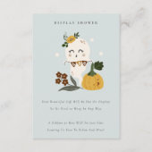 Carte D'accompagnement Baby shower d'affichage Halloween Cute Blue Ghost  (Devant)