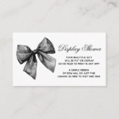 Carte D'accompagnement Baby shower d'affichage moderne Black Bow (Devant)