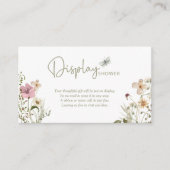 Carte D'accompagnement Baby shower d'affichage petit Fleur sauvage (Devant)