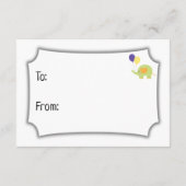 Carte D'accompagnement Baby shower d'affichage simple Insertion avec élép (Dos)