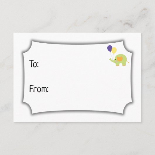 Carte D'accompagnement Baby shower d'affichage simple Insertion avec élép (Dos)