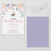 Carte D'accompagnement Baby shower d'agneau floral rose violet Demande de (Devant / Derrière)