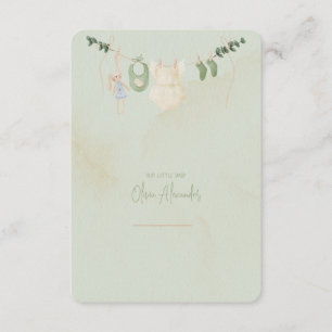 Carte D'accompagnement Baby shower d'aquarelle blanc et beige