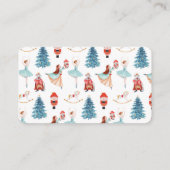 Carte D'accompagnement Baby shower d'aquarelle de Noël Raffin de couches (Dos)