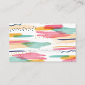 Carte D'accompagnement Baby shower d'aquarelle rose et bleu Abstrait mode (Dos)