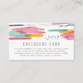 Carte D'accompagnement Baby shower d'aquarelle rose et bleu Abstrait mode (Devant)