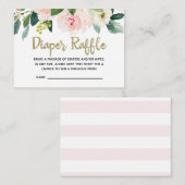 Carte D'accompagnement Baby shower d'aquarelle rose pâle (Devant / Derrière)