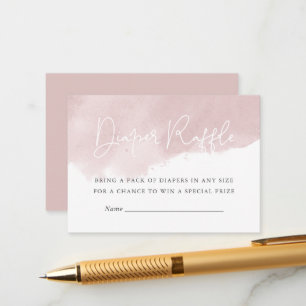 Carte D'accompagnement Baby shower d'aquarelle rose pâle