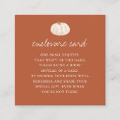 Carte D'accompagnement Baby shower d'automne Citrouille Boho (Devant)