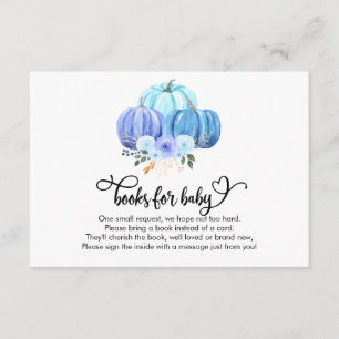 Carte D'accompagnement Baby Shower d'Automne Citrouille Livres pour Béb
