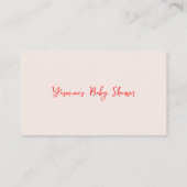 Carte D'accompagnement Baby shower d'automne de pomme tiré à la main de l (Dos)