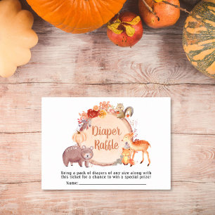 Carte D'accompagnement Baby shower d'automne des animaux des bois