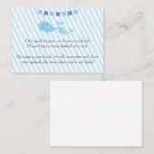 Carte D'accompagnement Baby shower de baleine Apportez un livre (Devant / Derrière)