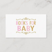 Carte D'accompagnement Baby shower de ballons éléphants Apportez un livre (Dos)