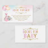 Carte D'accompagnement Baby shower de ballons éléphants Apportez un livre (Devant / Derrière)