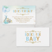 Carte D'accompagnement Baby shower de ballons éléphants Apportez un livre (Devant / Derrière)