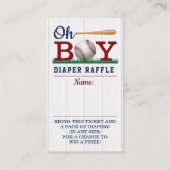 Carte D'accompagnement Baby shower de baseball garçons (Devant)