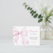 Carte D'accompagnement Baby shower de béquille rose Raffin (Debout devant)
