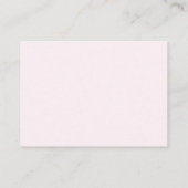 Carte D'accompagnement Baby shower de béquille rose Raffin (Dos)