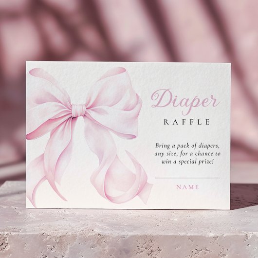 Carte D'accompagnement Baby shower de béquille rose Raffin