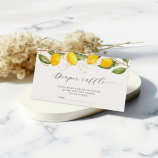 Carte D'accompagnement Baby shower de billet au chaudière d'été citron