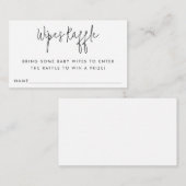 Carte D'accompagnement Baby shower de billet de lingette de raffle (Devant / Derrière)