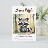 Carte D'accompagnement Baby shower de bimbo Raccoon (Debout devant)