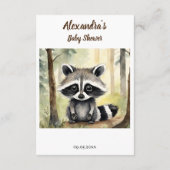 Carte D'accompagnement Baby shower de bimbo Raccoon (Dos)