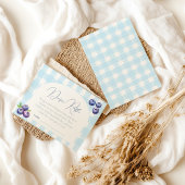 Carte D'accompagnement Baby shower de bleuets tombole