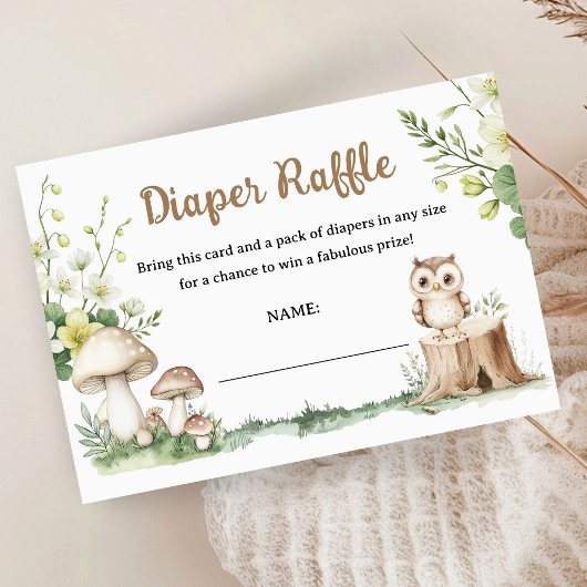Carte D'accompagnement Baby shower de bois Déchets de forêt