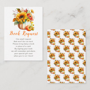 Carte D'accompagnement Baby shower de bouquet citrouille demande de réser