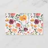 Carte D'accompagnement Baby shower de bouquet floral d'automne QR Code re (Dos)