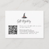 Carte D'accompagnement Baby shower de cadeau de sorcière Halloween Code Q (Devant)