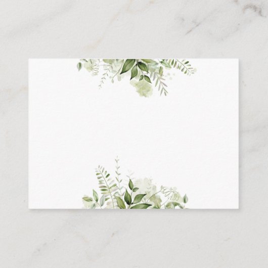 Carte D'accompagnement Baby shower de calamars à feuilles vertes (Dos)