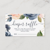 Carte D'accompagnement Baby shower de caleçon Marine rose Floral (Devant)