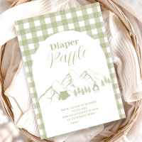 Baby shower de camping vert Diapper Raffle