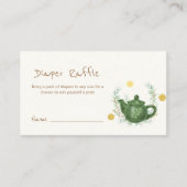 Carte D'accompagnement Baby shower de carafe à café orange vert (Devant)