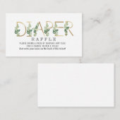 Carte D'accompagnement Baby shower de carafe à couches botaniques (Devant / Derrière)