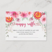 Carte D'accompagnement Baby shower de carafe à couches roses et agrumes (Devant)