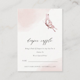 Carte D'accompagnement Baby shower de carafe à Papillon Bleu Cute