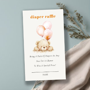 Carte D'accompagnement Baby shower de carafe de ballons d'attente rose