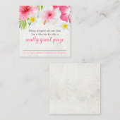 Carte D'accompagnement Baby shower de carafe de couches de fleurs tropica (Devant / Derrière)