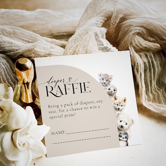 Carte D'accompagnement Baby shower de carafe de couches pour animaux d'hi